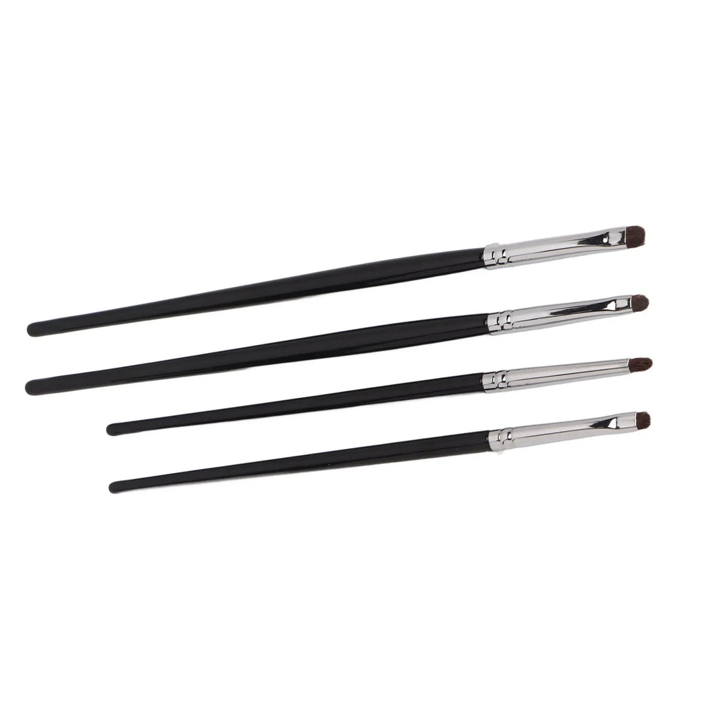 TOPINCN 4pc Eye Shadow & Eyeliner Brush Set – Soft Wool Fiber Eye Makeup Brush Set Qme