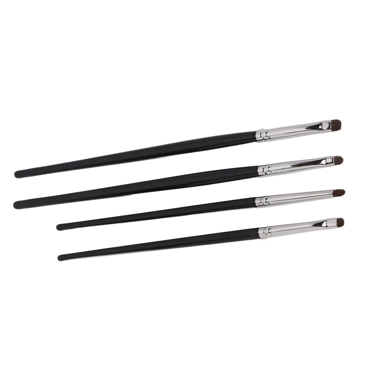 TOPINCN 4pc Eye Shadow & Eyeliner Brush Set – Soft Wool Fiber Eye Makeup Brush Set Qme