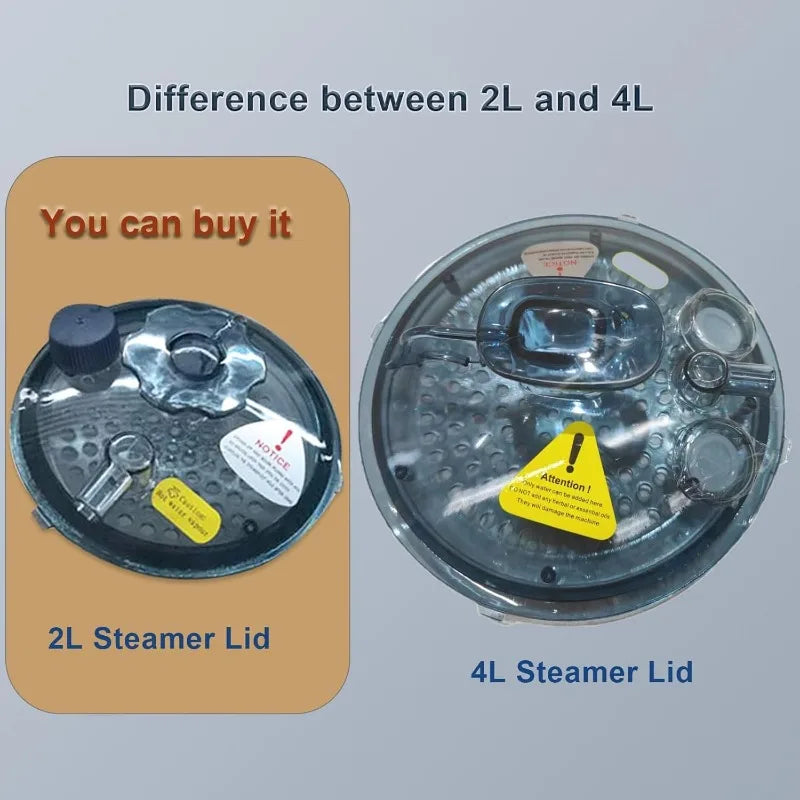 4L Sauna Steamer Replacement Lid Cap – Clear Twist-Lock Cover Sauna Steamer Accessory Qst