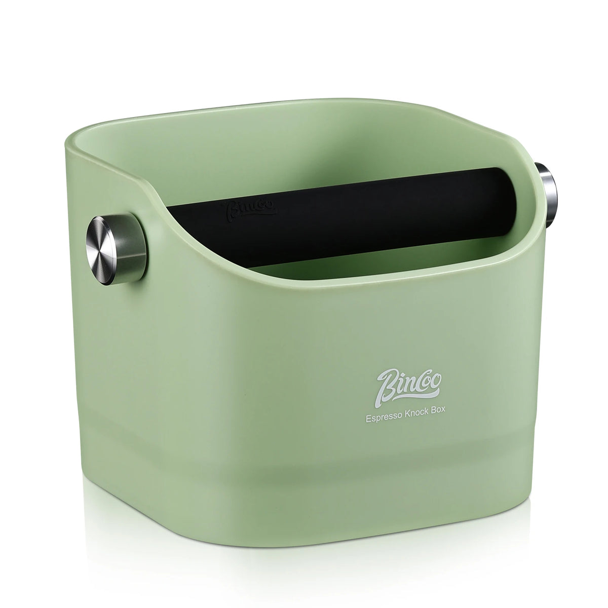 Bincoo Espresso Knock Box – Anti-Slip Coffee Grounds Dump Bin Espresso Knock Box Qst green