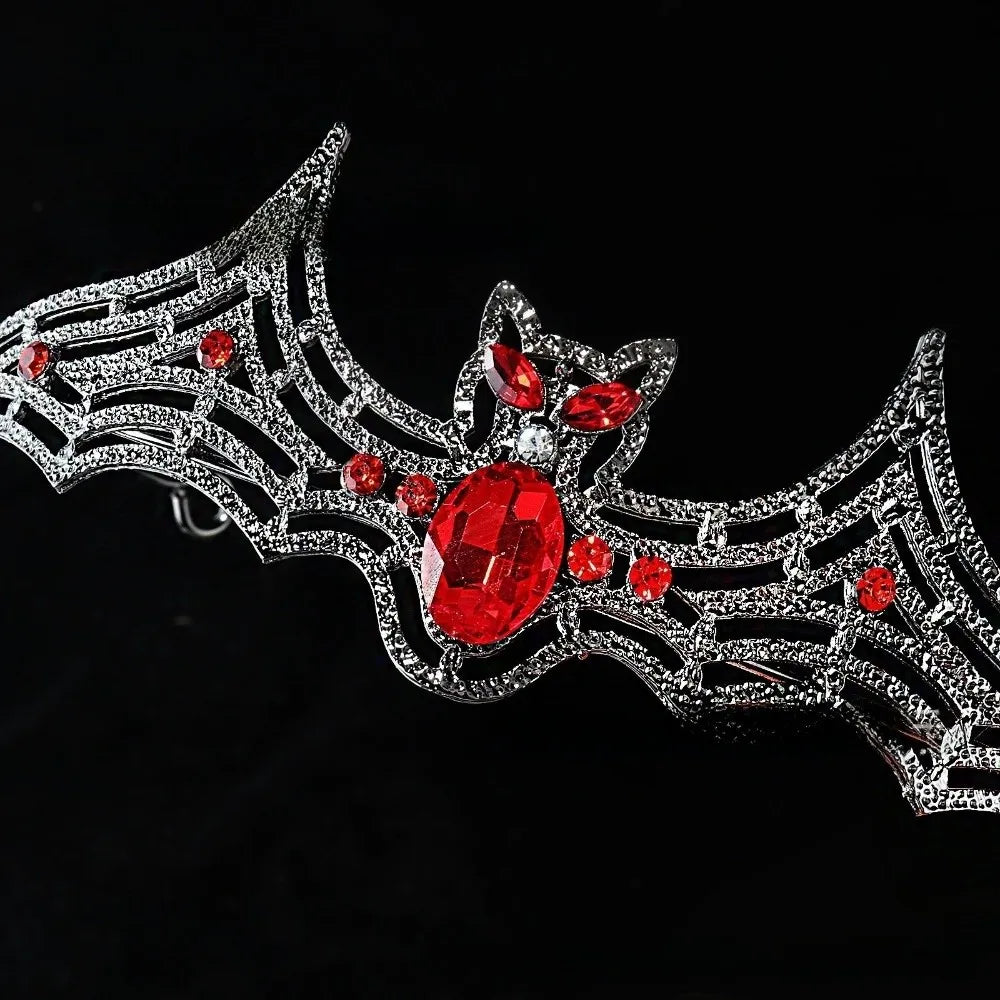 Halloween Bat Hairband – Sparkling Multicolor Rhinestone Halloween Hair Accessory Qme