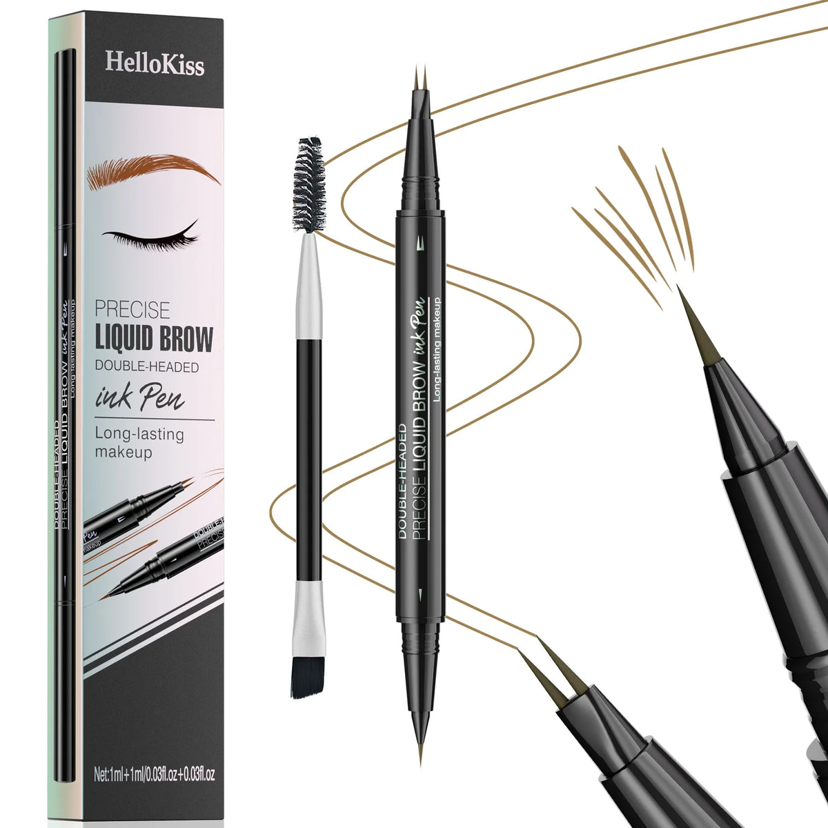 Two-Pronged Waterproof Eyebrow Pencil – Long-Lasting Brow Pen Eyebrow Brow Pen Qme