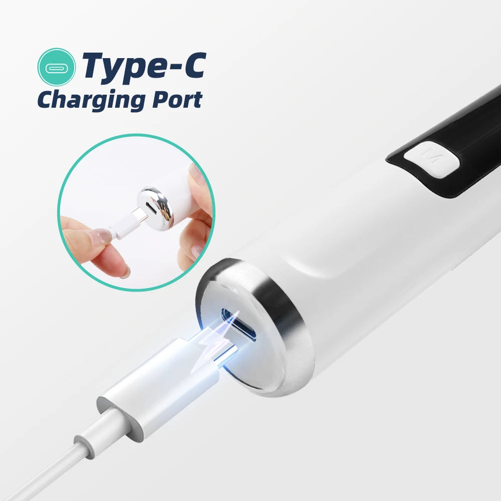 Ultrasonic Tooth Cleaner – 5-Mode Plaque & Tartar Remover Ultrasonic Dental Scaler Qst