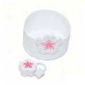 Silicone Tumbler Straw Cover Boot & Begonia Charm Set Tumbler Accessory Set Qme 2PCS White