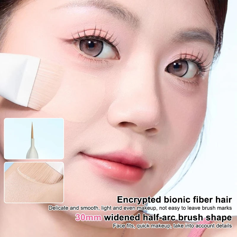 Angled Foundation Brush & Traceless Sponge Powder Puff Set Makeup Brush Set Qst