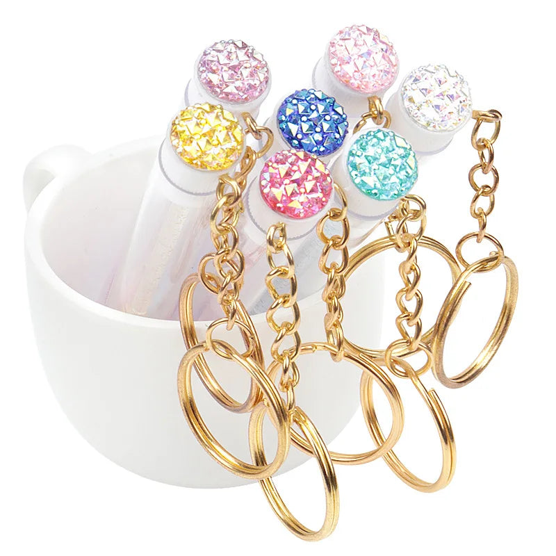 Reusable Eyelash Brush Tubes Gold Keychain Lash Spoolies Lash Spoolie Set Qme