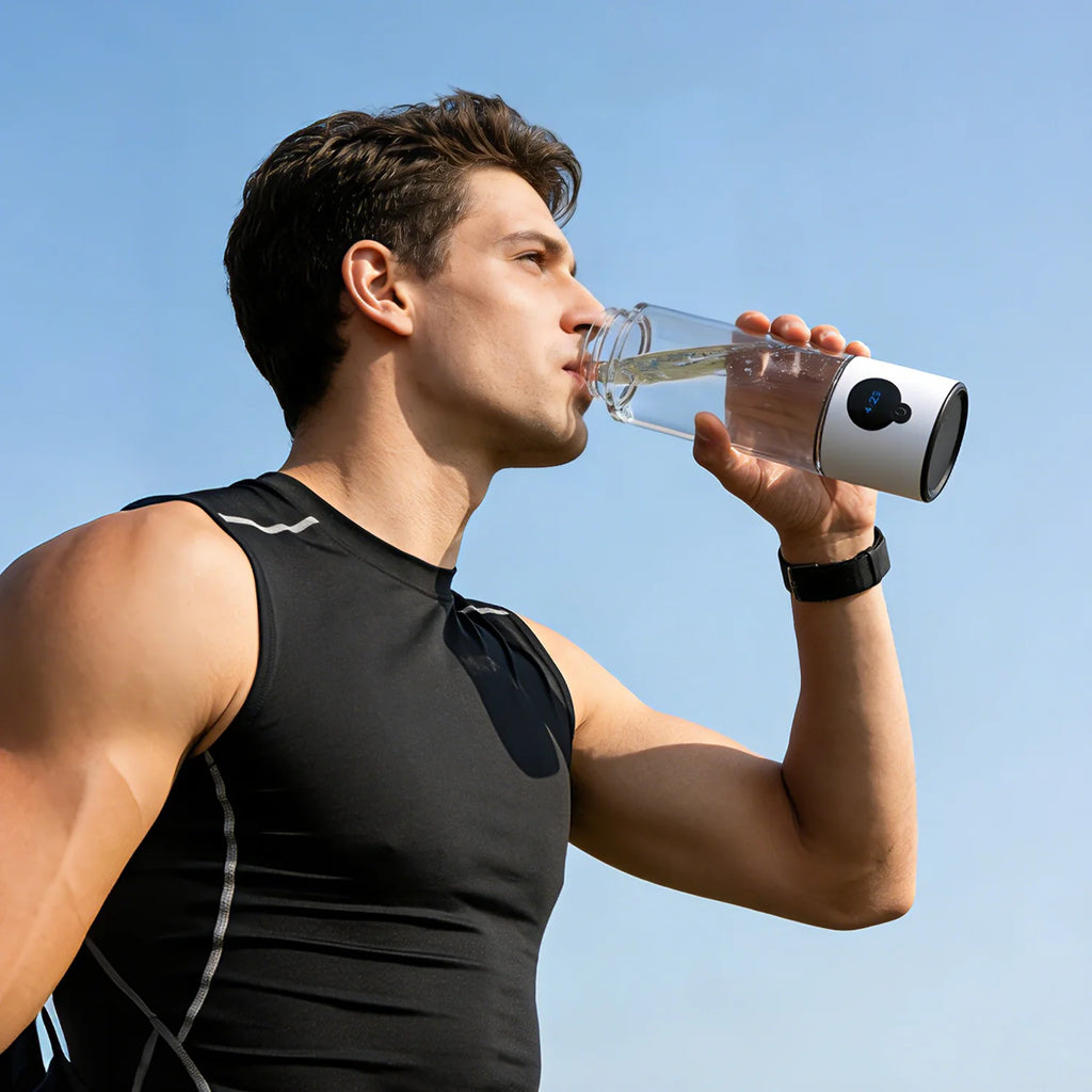 Hydrogen Water Bottle Generator 390ML SPE PEM 4000ppb Type-C Hydrogen Water Generator Qst