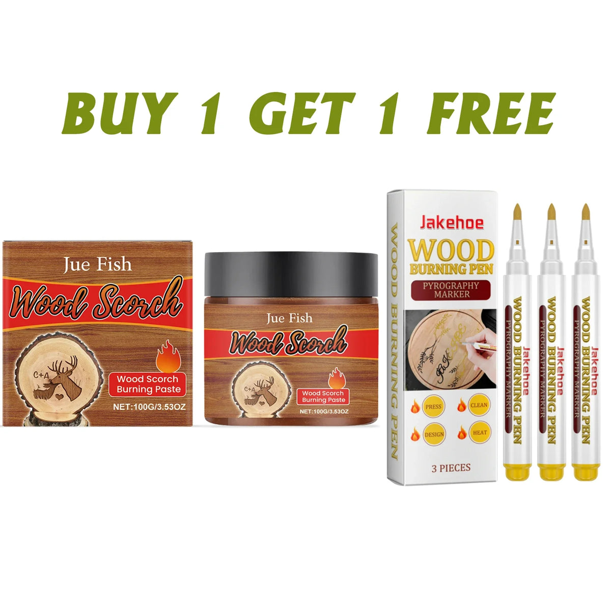 Wood Scorch Burning Paste – DIY Pyrography & Craft Art Pyrography Craft Paste Qme BUY 1 GET 1 FREE