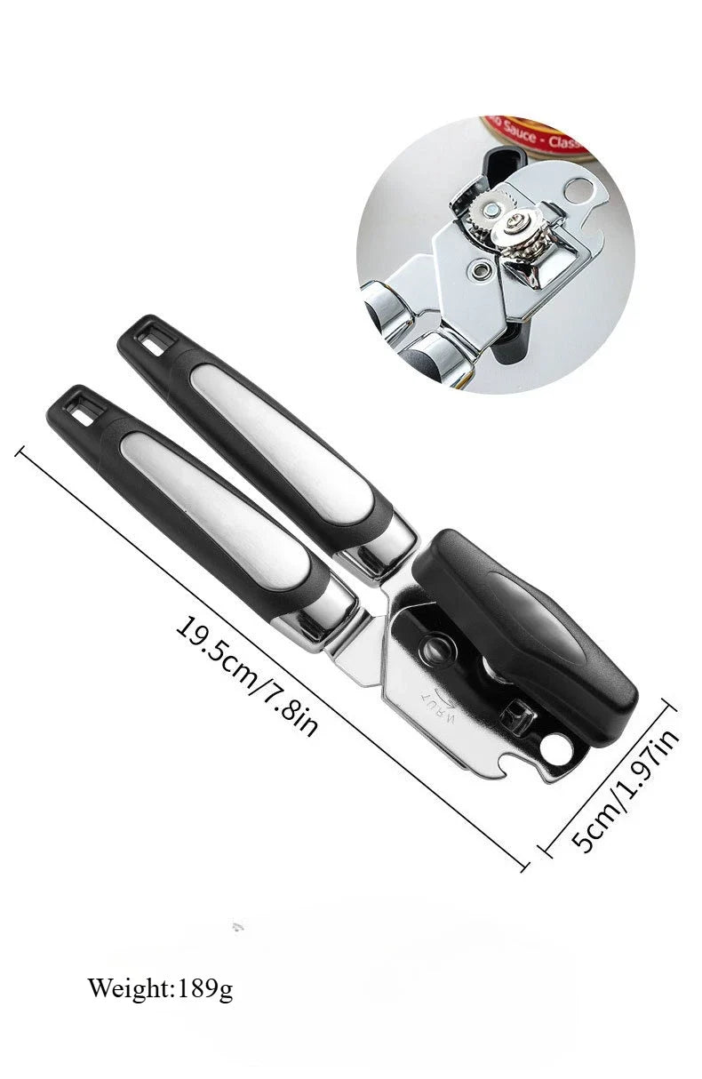 3-in-1 Stainless Steel Manual Can & Bottle Opener Tool Can & Bottle Opener Qme