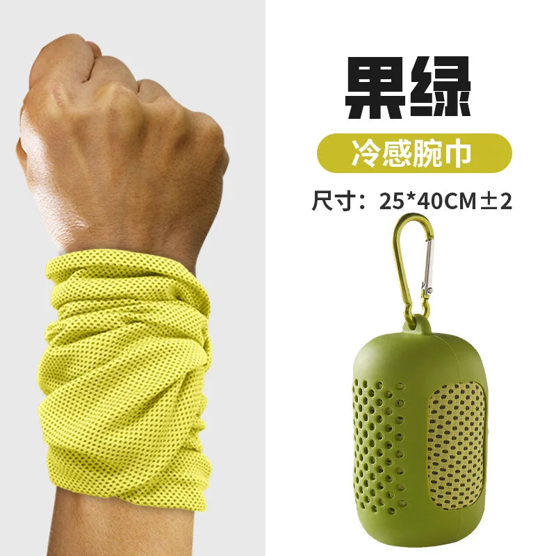 Sports Wrist Sweat Towel – Thin Cooling Wristband, 9 Colors Sports Wristband Towel Qme Light Yellow