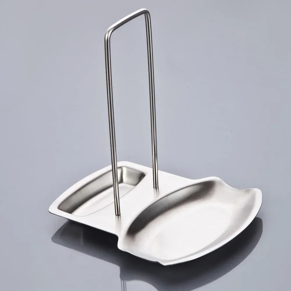 Stainless Steel Pot Lid Rack & Spoon Holder Stand Lid & Spoon Holder Qme