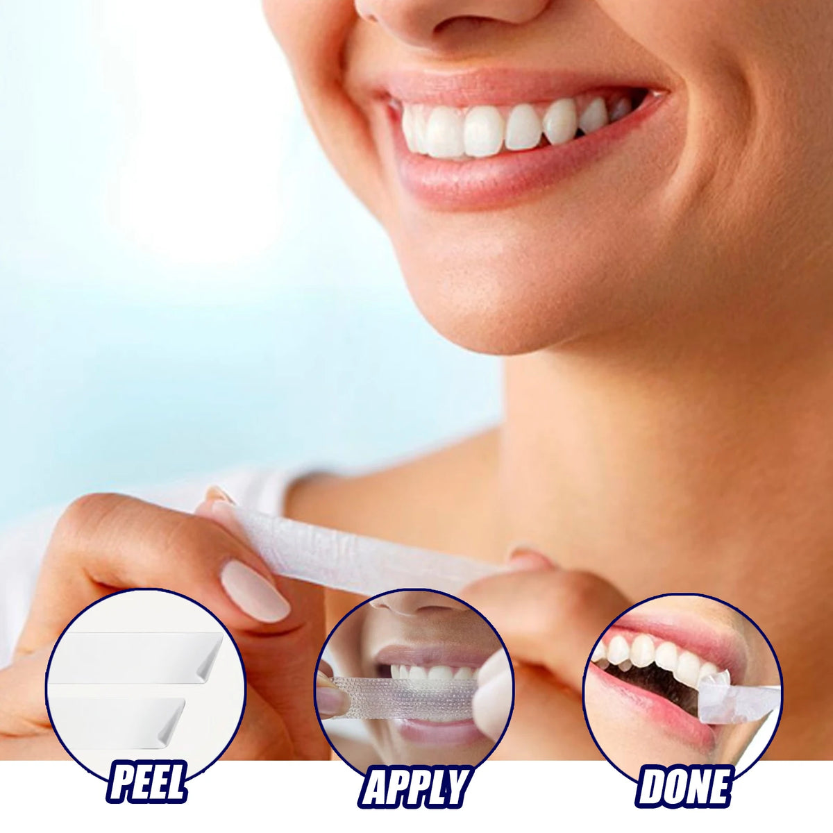 Eelhoe Teeth Whitening Strips – Mint Gel, 7pcs Oral Care Teeth Whitening Strips Qst