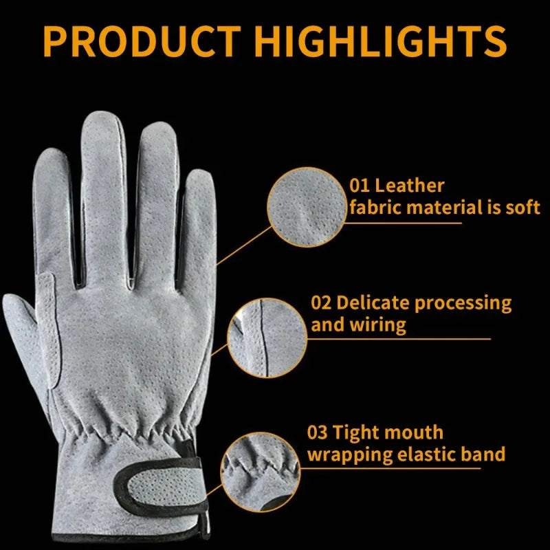 Cotton Welding Gloves – Heat Resistant Unisex Safety Work Gloves Safety Work Gloves Qme