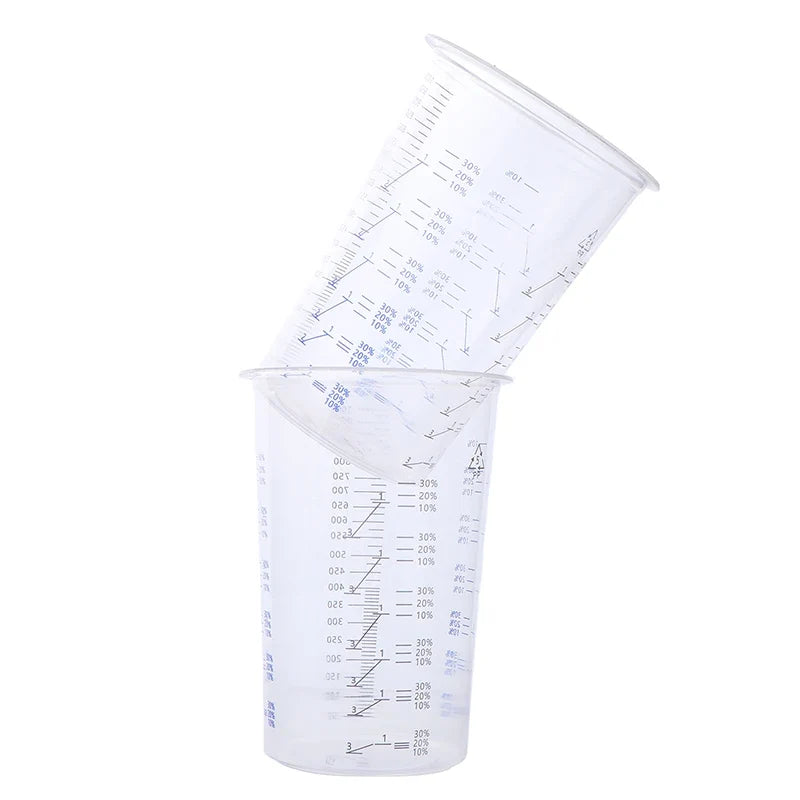 Calibrated Paint Mixing Cups | Plastic Pots for Accurate Mixing Paint Mixing Cups Qme