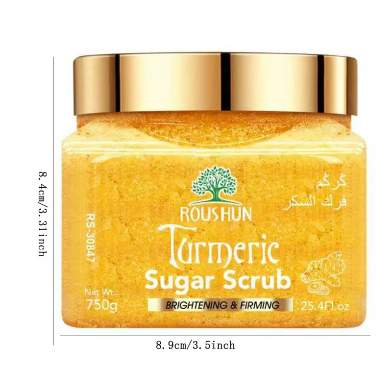 ROUSHUN Turmeric Sugar Body Scrub – Deep Cleanse Family Pack 750g Body Scrub Qst