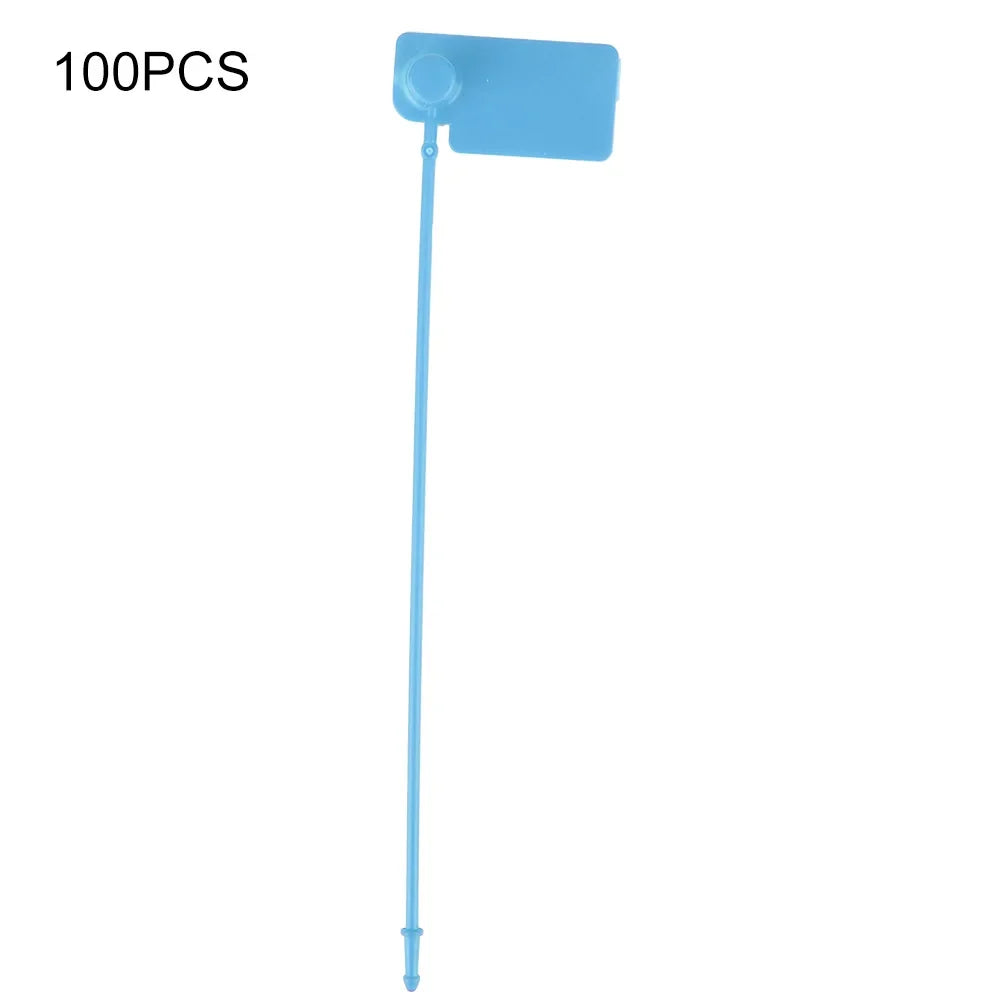 Self-Locking Disposable Cable Label Tags 100pcs | ID Markers Cable Label Tags Qme Blue