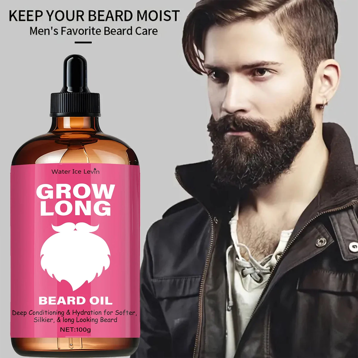 Levin Beard Oil – Growth, Shine & Deep Moisture Formula Beard Oil Qme