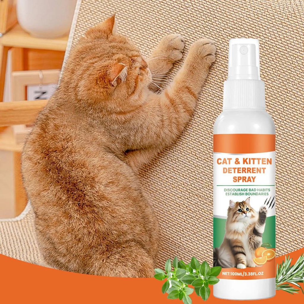 Cat No Scratch Spray – Natural Furniture Protector 100ml Cat Training Spray Qme