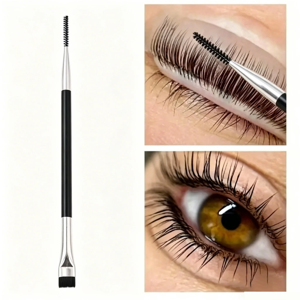 Dual-Ended Eyebrow Brush & Eyelash Spoolie Comb | Qme Makeup Brush Set Qme