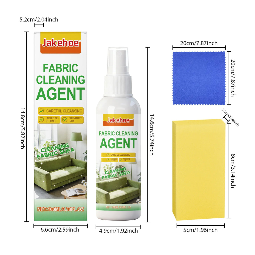 JAKEHOE 100ml Fabric Sofa Cleaner – Upholstery Stain Remover Fabric Upholstery Cleaner Qst