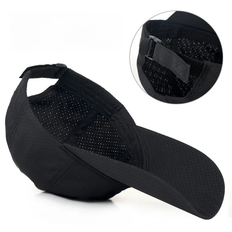 Quick Dry Ventilated Mesh Fishing Hat Long Brim Baseball Cap Outdoor Fishing Hat Qme