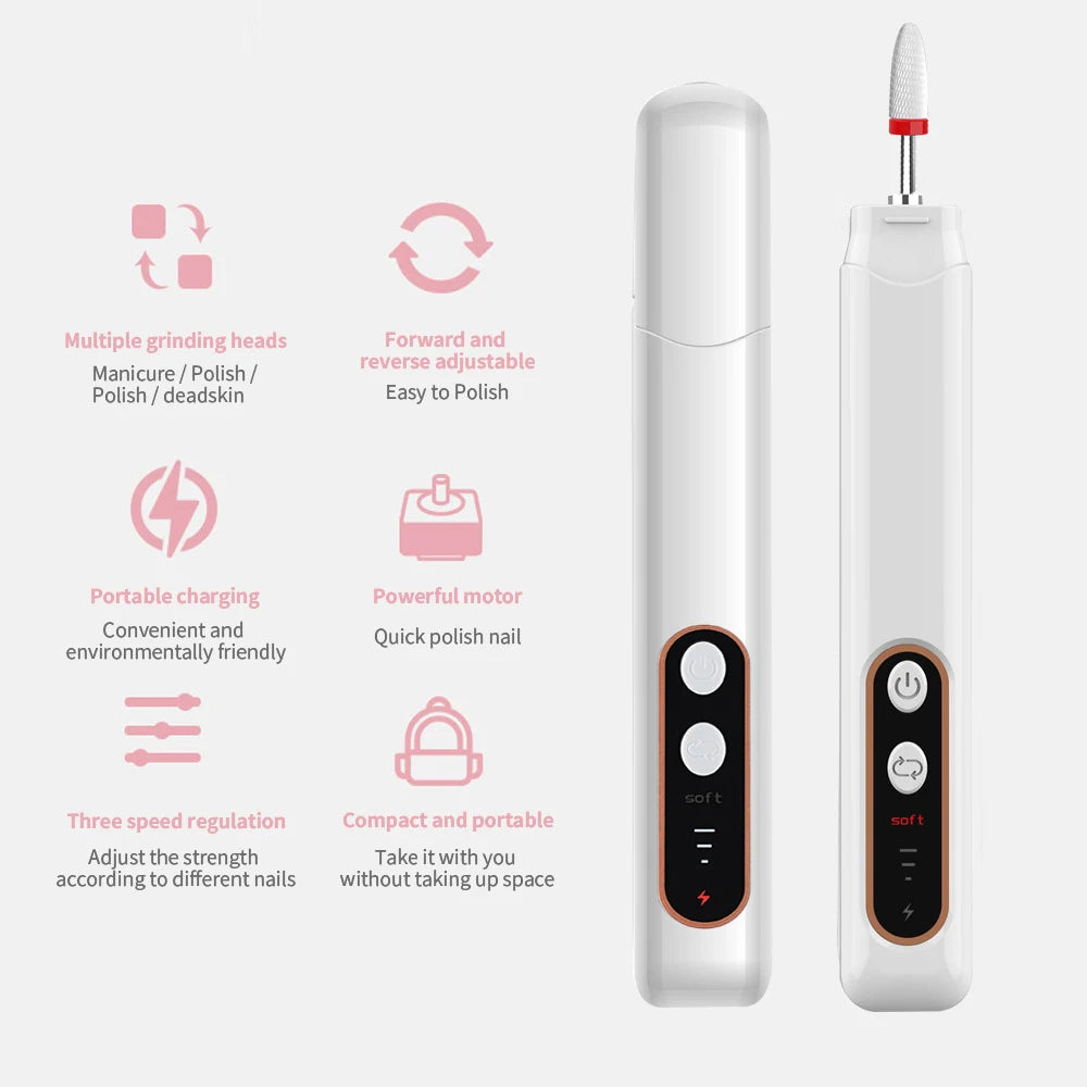 Cordless Electric Nail Drill Machine – Manicure Pedicure Kit Electric Nail Drill Qst