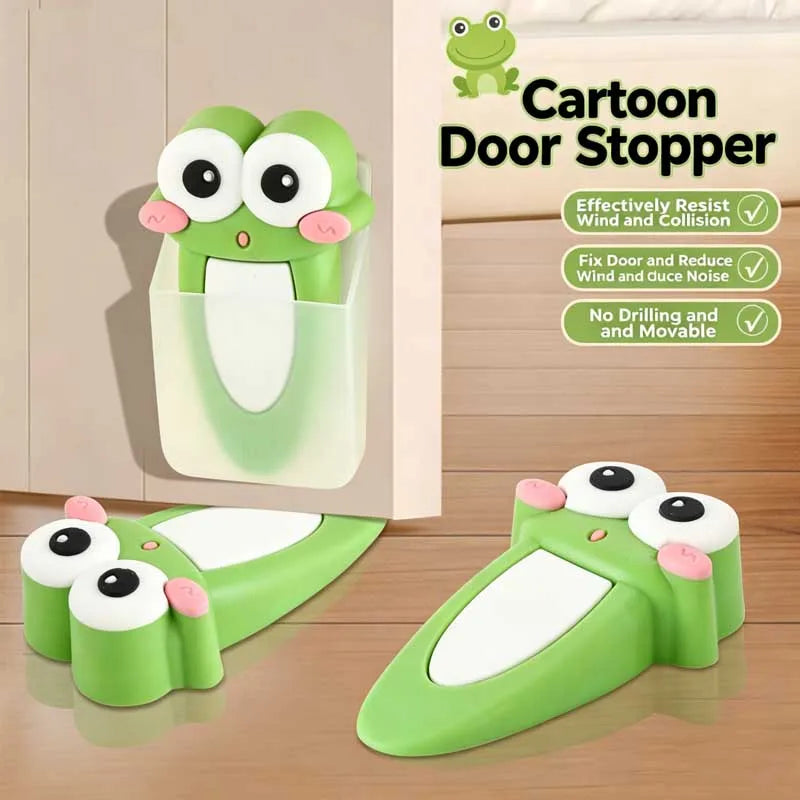 Cute Frog Door Stopper & Storage Box – No-Drill Decor Decorative Door Stopper Qme