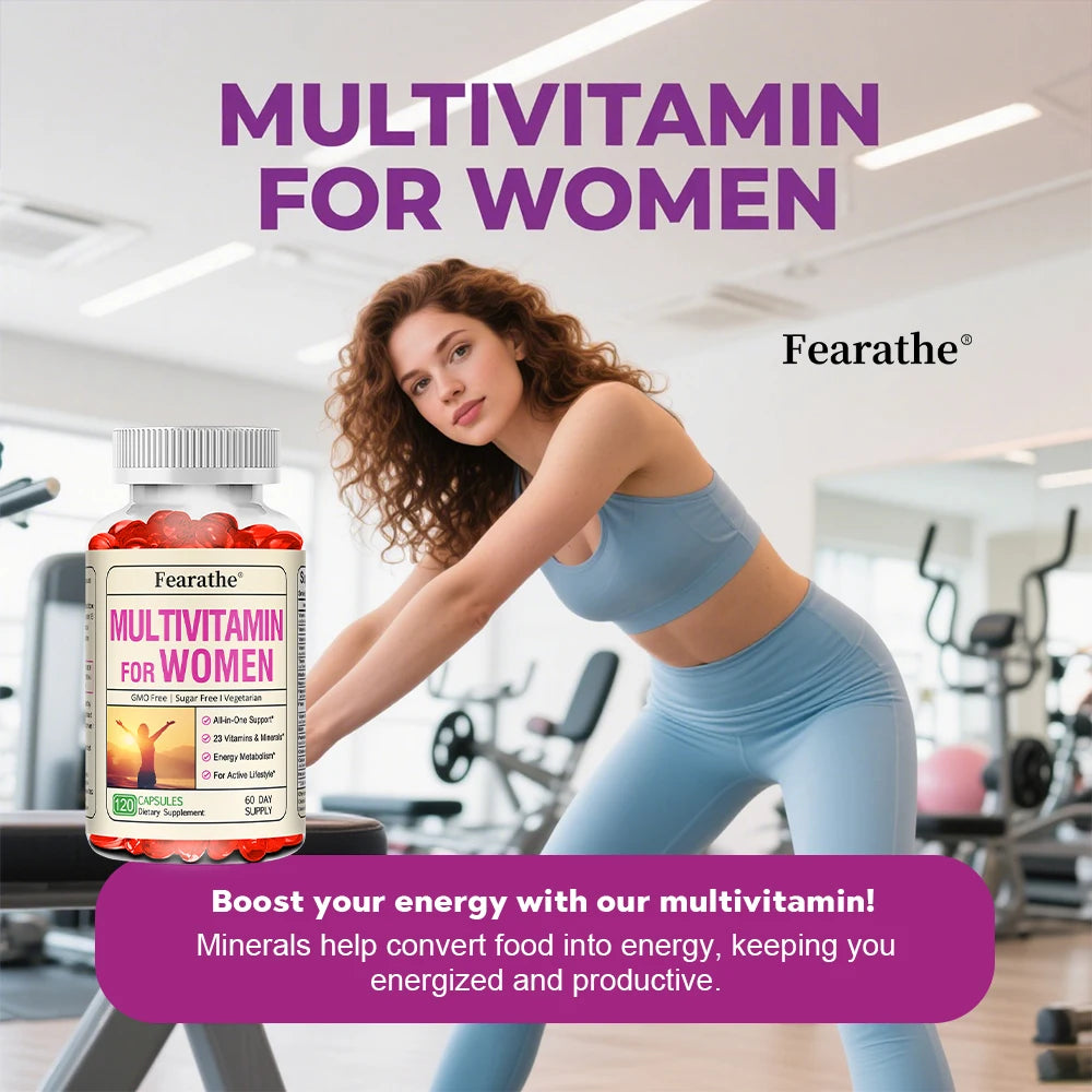 Women's Daily Multivitamin 120 Capsules – Energy & Immune Support Women's Multivitamin Qst
