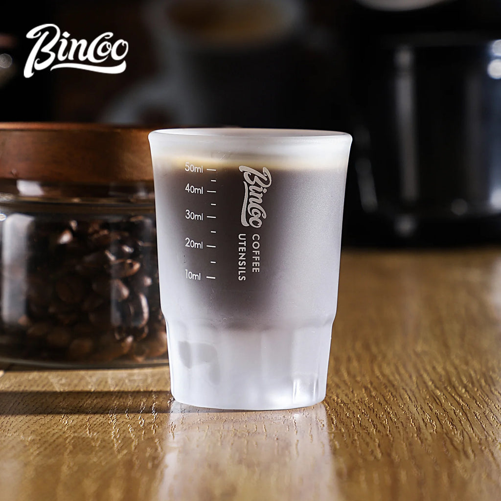 BINCOO 50ml Espresso Glass Measuring Cup & Shot Glass Set Espresso Measuring Cup Qst