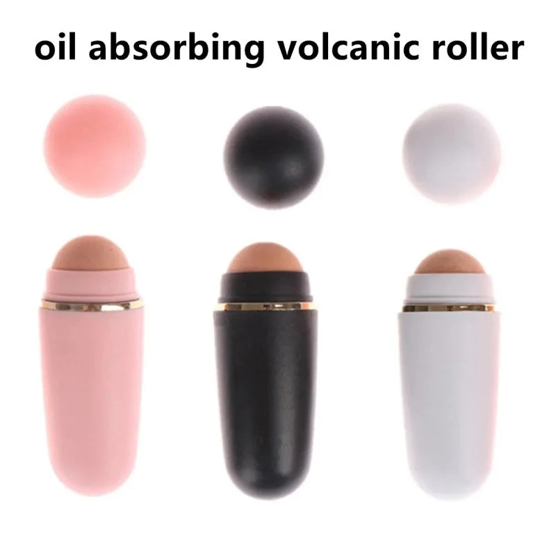 Volcanic Stone Face Oil Absorbing Roller – Natural Massage Stick Face Oil Roller Qme