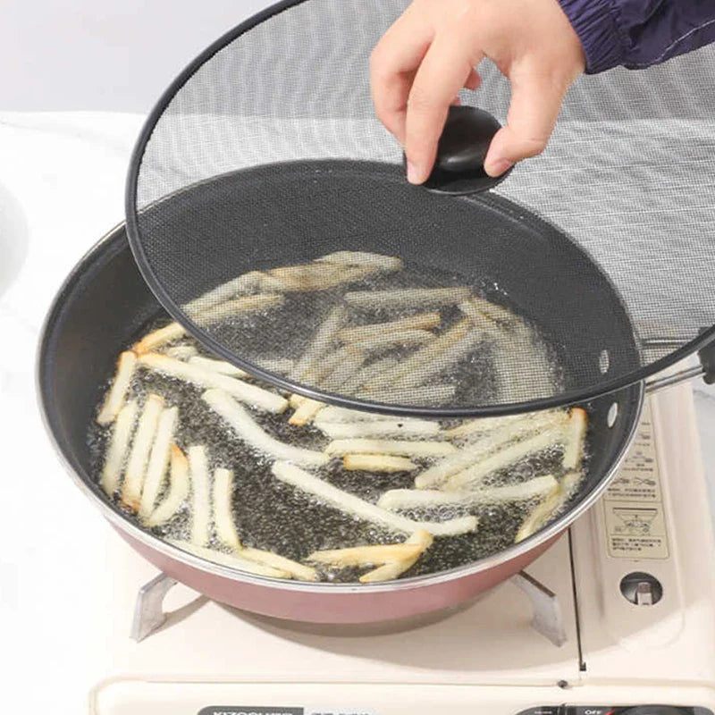Fine Mesh Splatter Screen Guard Lid for Frying Pans | Qme Splatter Screen Qme