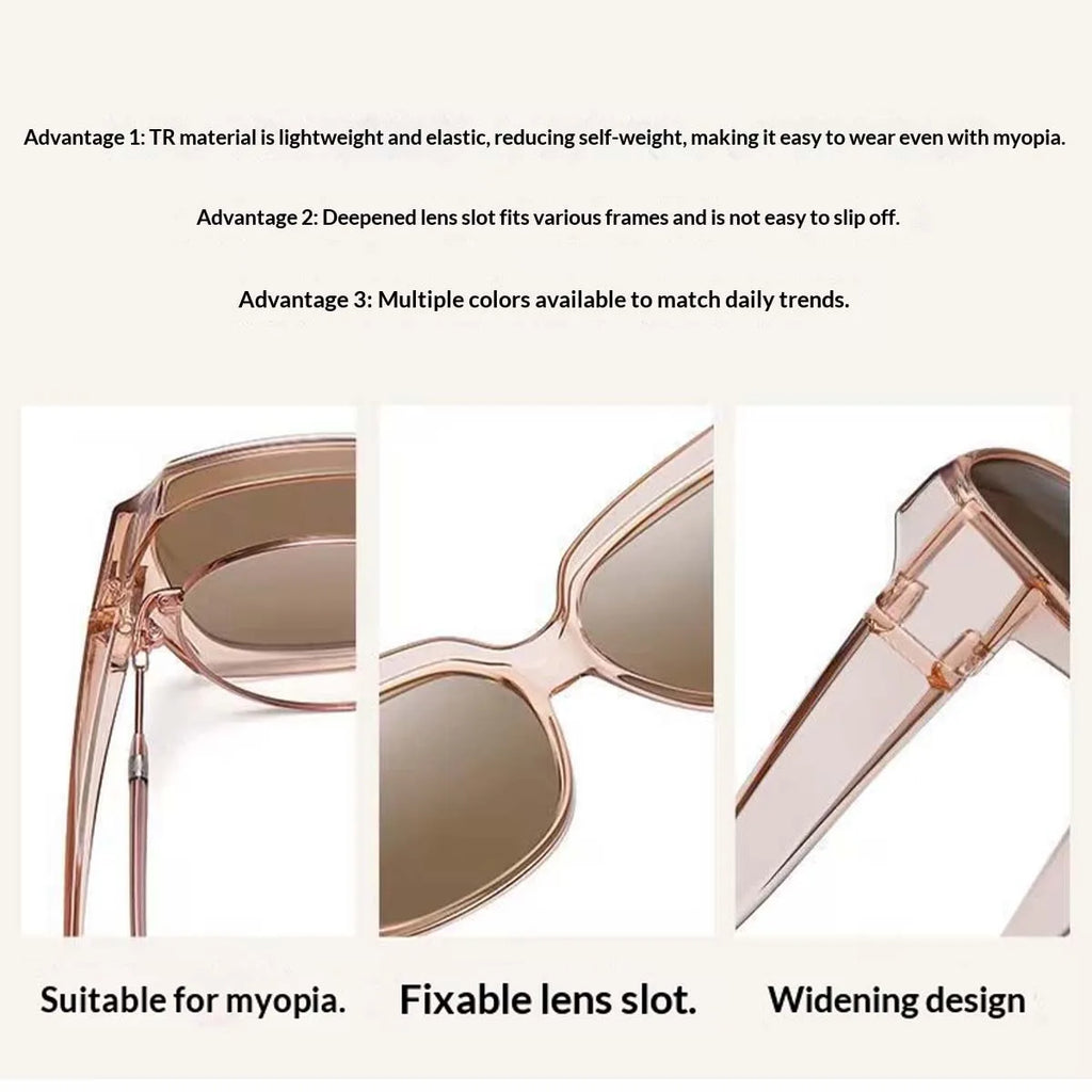 4-Pack Fit Over Glasses UV400 Sunglasses – Unisex Square Fit Over Sunglasses Qst