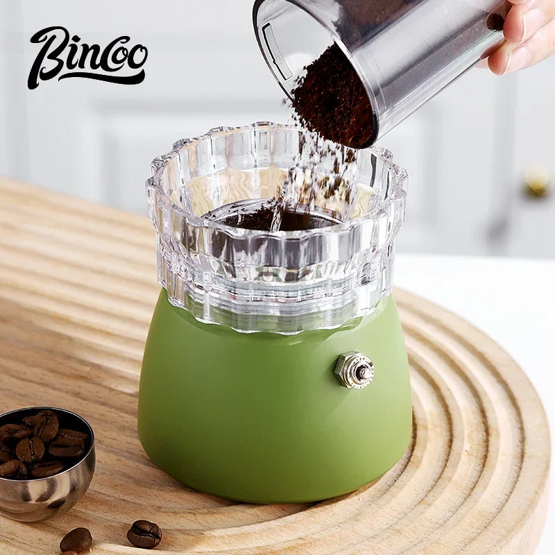 BINCOO 2-Cup Double Valve Moka Pot – Italian Espresso Maker Moka Pot Qst