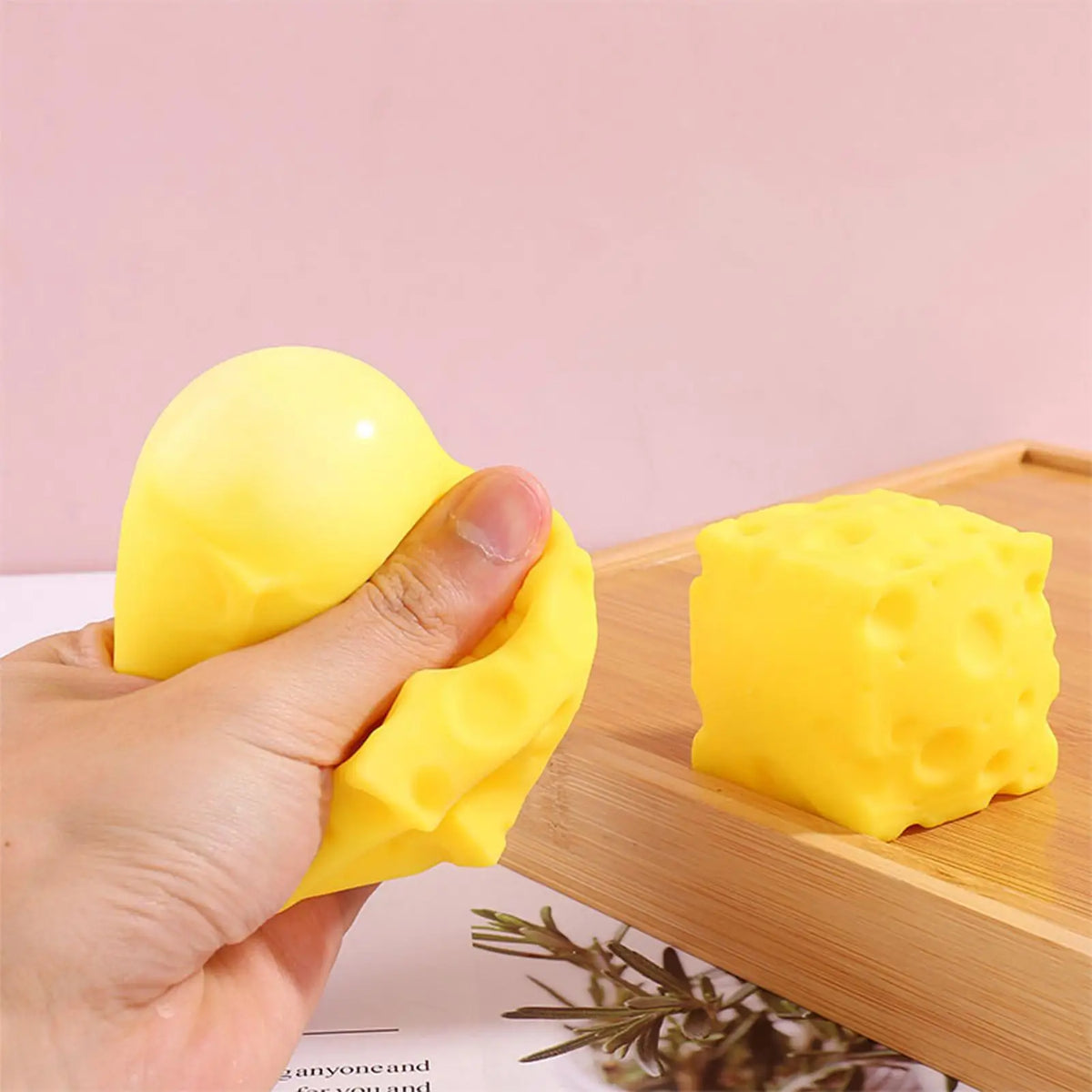 Yellow Cheese Squeeze Fidget Cube | Silicone Sensory Toy Squeeze Fidget Toy Qme