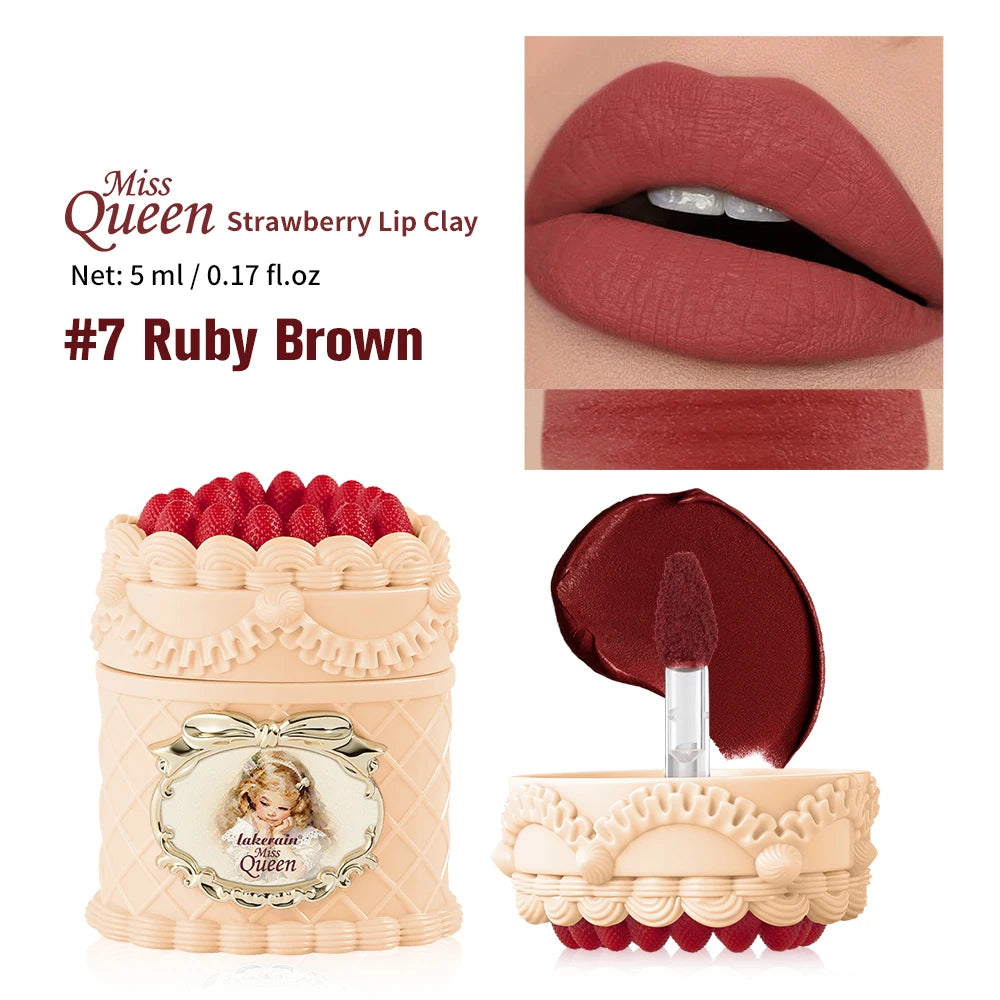 Lakerain Velvet Lip Mud – Retro Matte Lipstick High Pigmentation Matte Lipstick Qst 07