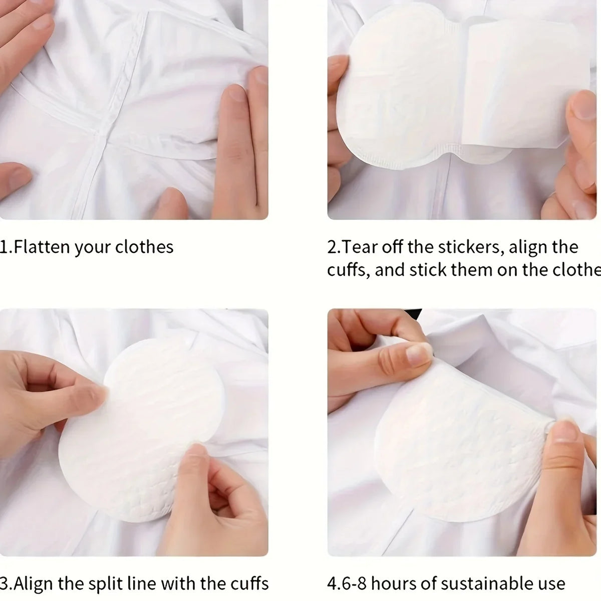 Washable Underarm Sweat Pads – Reusable Deodorant Shields Underarm Sweat Pads Qme