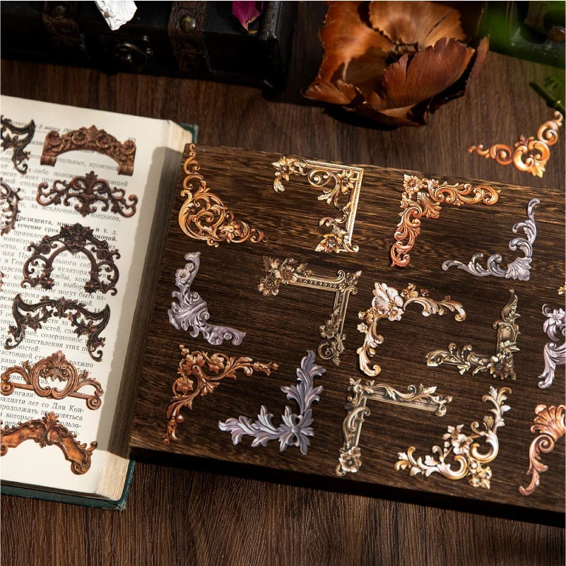 Hollow Out Border Stickers – Scrapbook & Journal Decor 20pc Decorative Stickers Qme