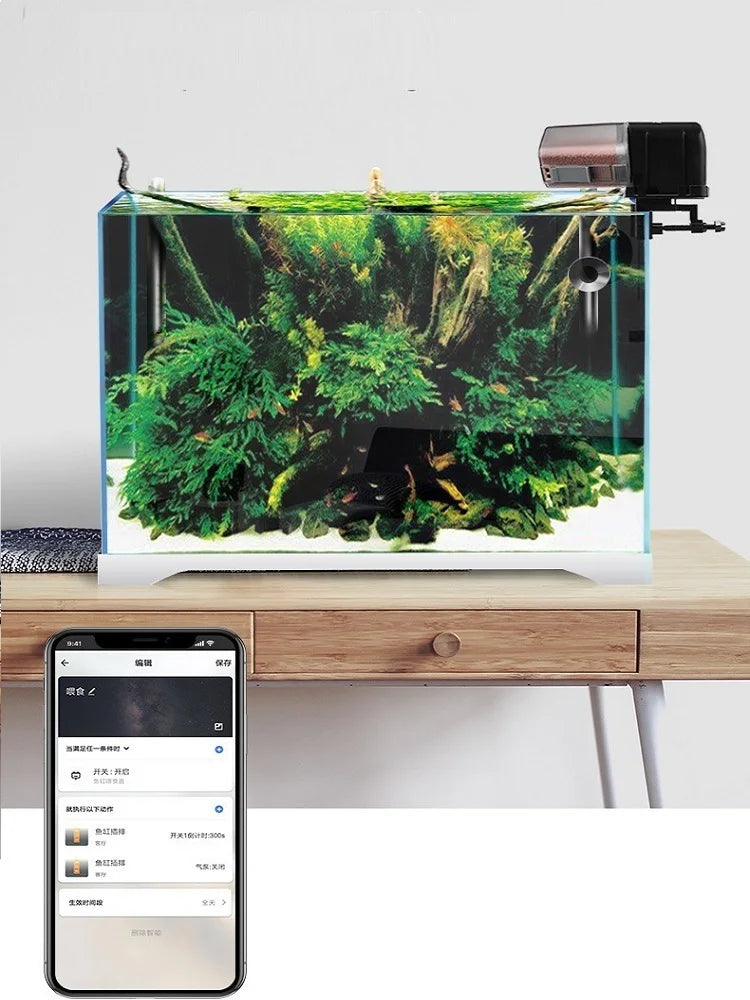 Ilonda WiFi Automatic Fish Feeder | Smart Aquarium Tank Feeder Automatic Fish Feeder Qme