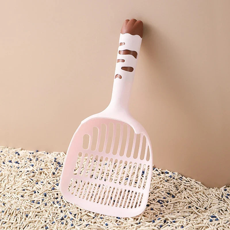 Cat Litter Scoop with Self-Standing Base – ABS Plastic, 4 Colors Cat Litter Scoop Qme A4