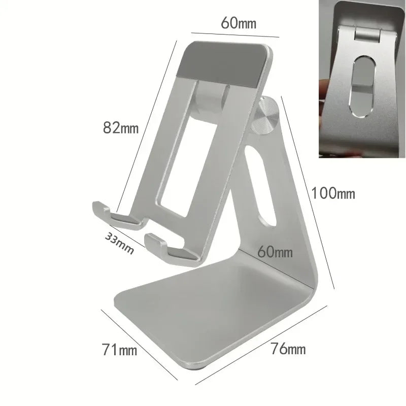 Portable Colorful Folding Phone Stand | Universal Holder Phone Stand Qme P01 silvery