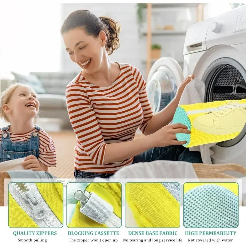 Shoe Laundry Bag with Zipper & Fluff Lining – 9 Colors Shoe Laundry Bag Qme