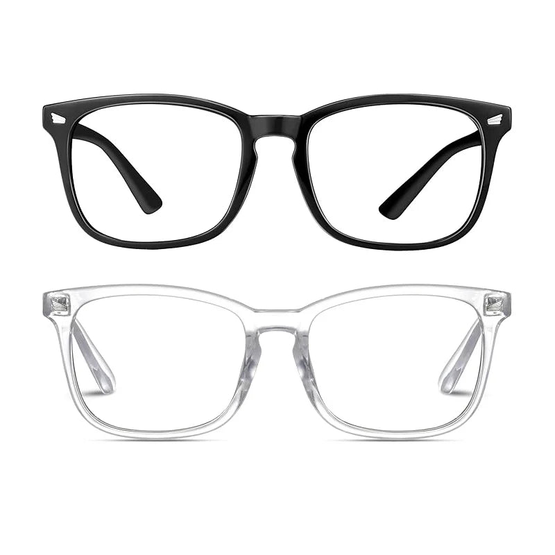 VOPHA Auto-Zoom Smart Glasses – Blue Light Blocking PC Frame Smart Eyeglasses Qst Black Clear