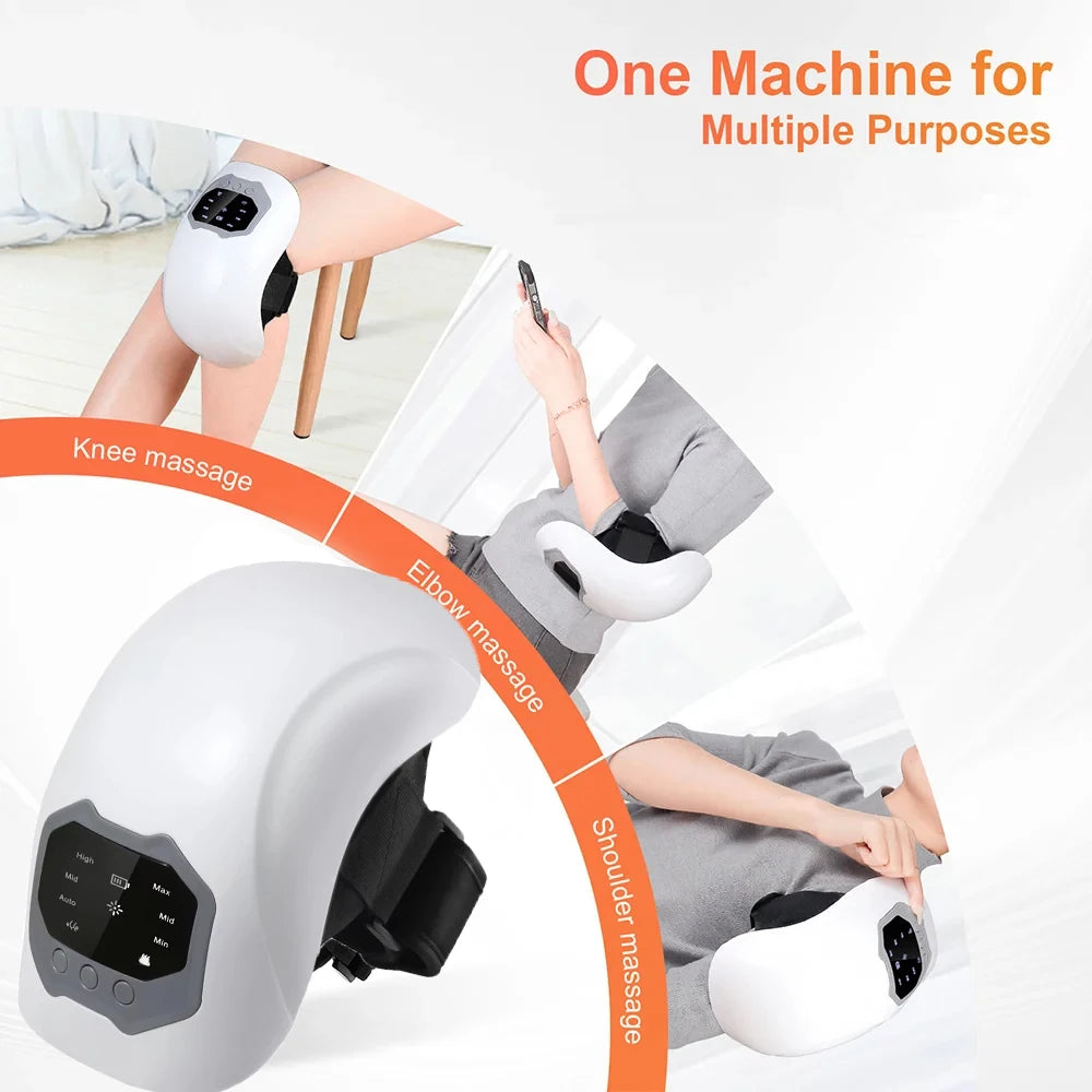 3-in-1 Wireless Knee Massager – Heat, Vibration & Air Pressure Electric Knee Massager Qst