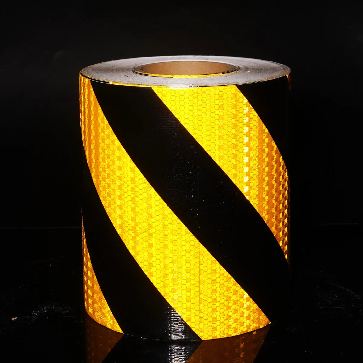 Yellow Reflective Adhesive Tape – Waterproof PVC Hazard Strips Reflective Safety Tape Qme 20cm 10m