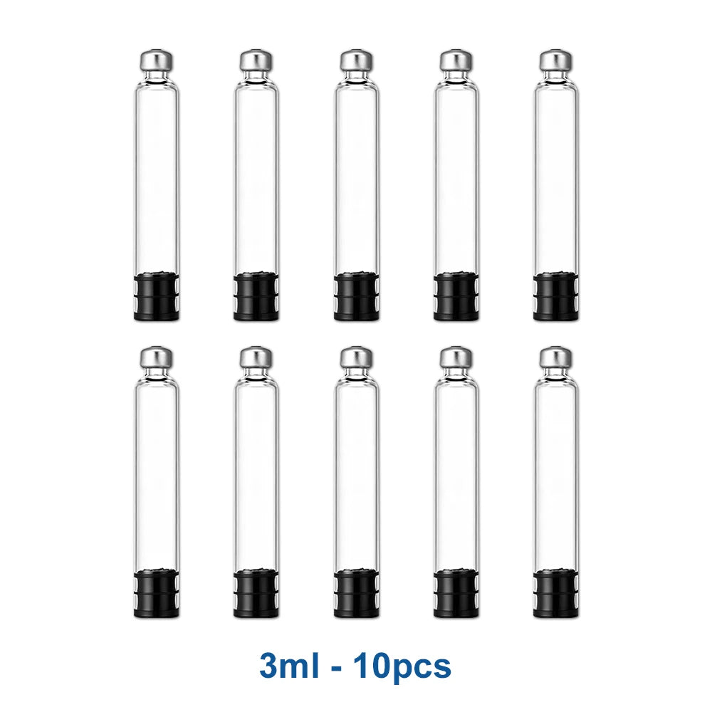 3ml Glass Pen Cartridges 10–100 Pack | V1 & V2 Compatible Glass Pen Cartridges Qst 10pcs