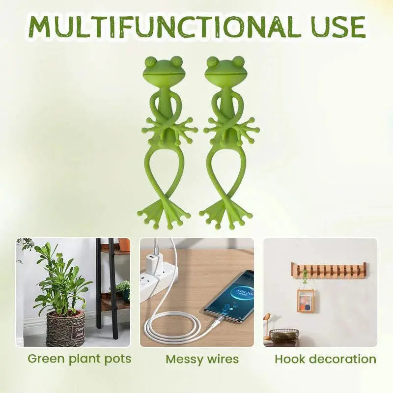 Frog Plant Stand Decorative Clip Plastic Support Frame Plant Support Clip Qme
