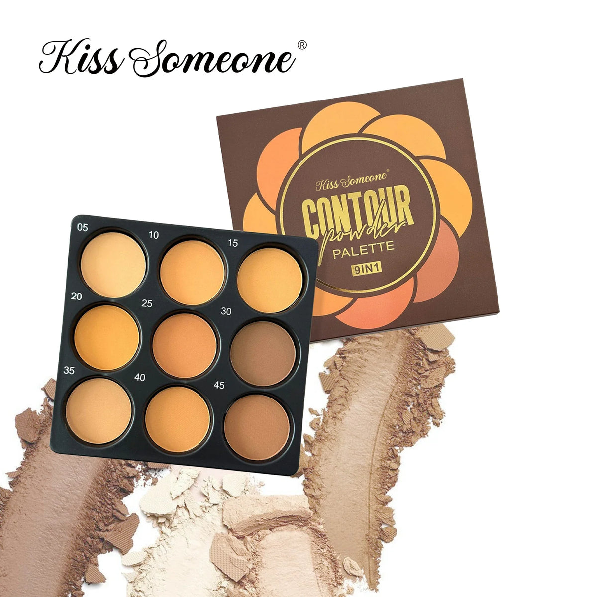 Nine Dark Powder Concealer Palette – Matte & Waterproof | Qme Concealer Palette Qme