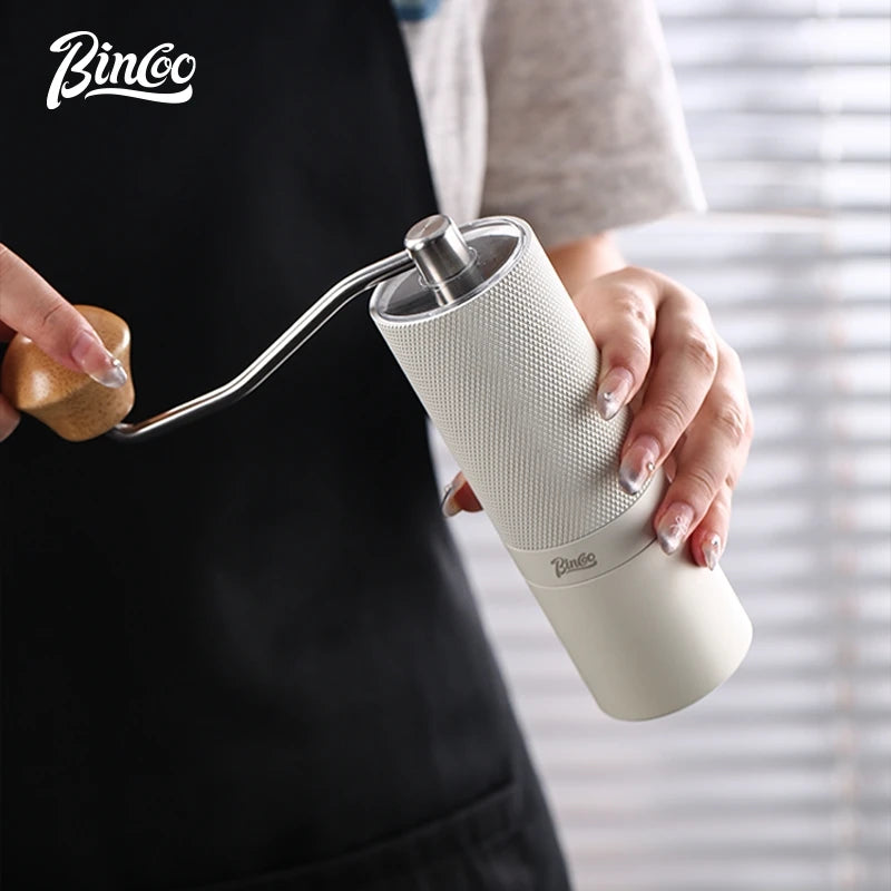 BINCOO Manual Coffee Grinder – 7-Core Hexagonal Burr Mill Manual Coffee Grinder Qst