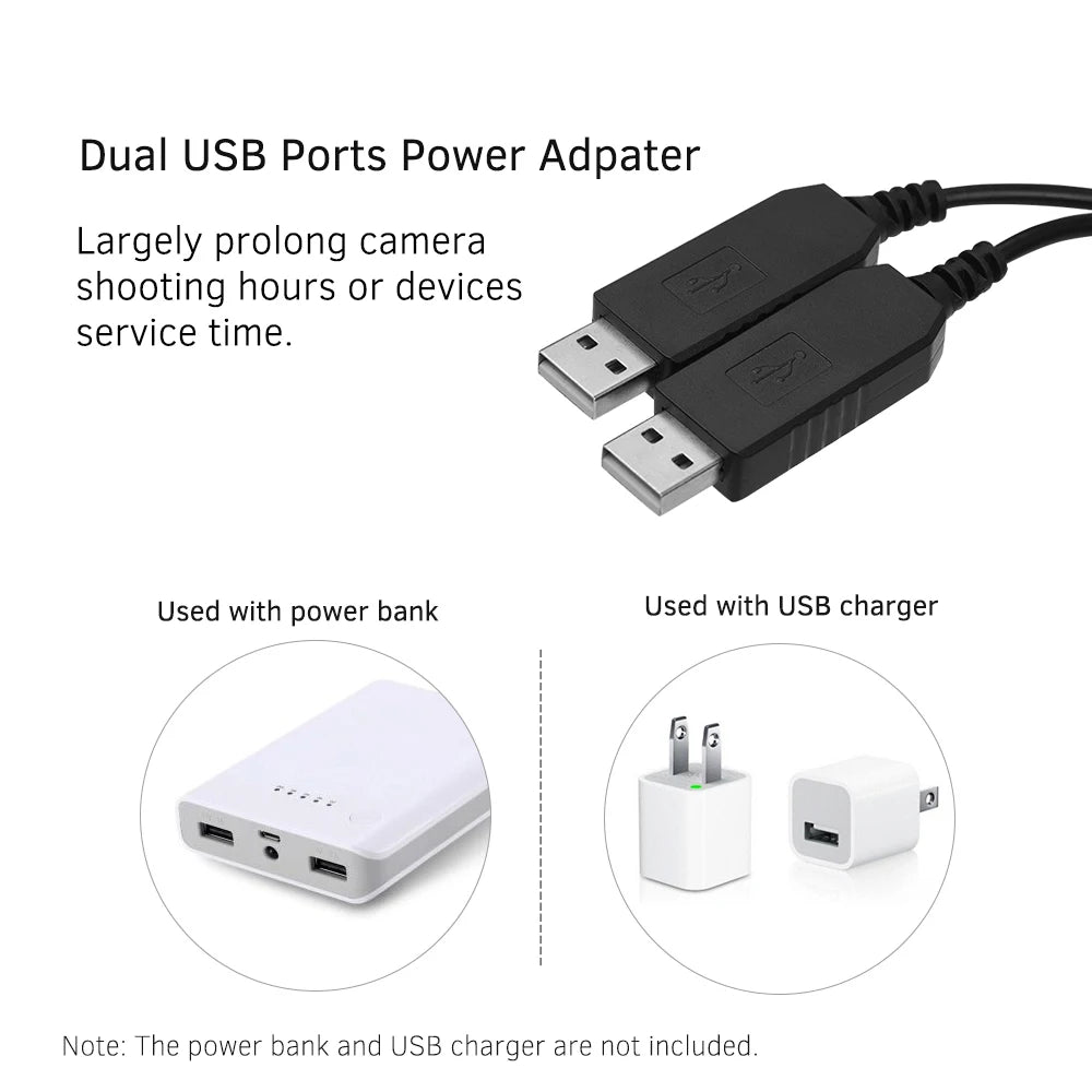 DR-E17 Dummy Battery DC Coupler – Dual USB for Canon LP-E17 Camera Power Coupler Qst