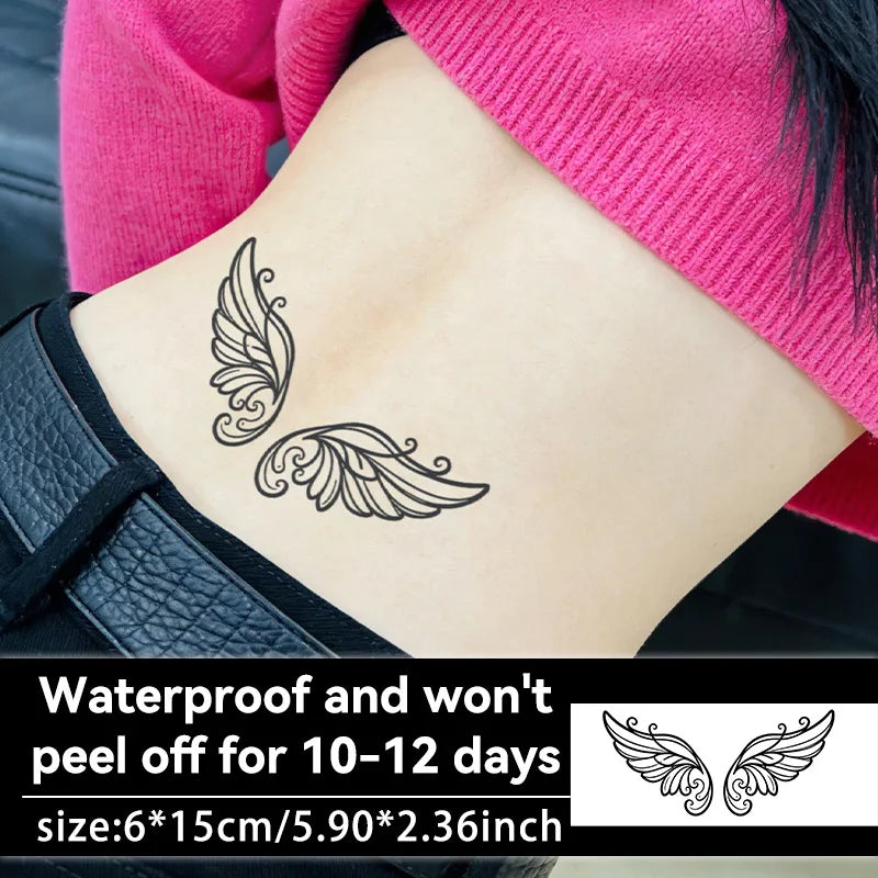 Butterfly Angel Wings Waterproof Temporary Tattoo Sticker Temporary Tattoo Sticker Qme